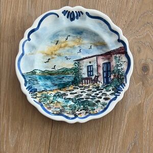 Hand-Painted Ceramic Wall Art Plate